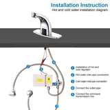 1 x RAW Customer Returns Automatic Infrared Sensor Faucet, Touchless Sink with Brass Base for Kitchen, Bathroom, Toilet Automatic Faucet Cold and Hot  - RRP €97.67