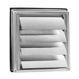 1 x RAW Customer Returns Stainless steel weather protection grille ventilation grille 100mm 125mm 150mm movable slats - RRP €23.85