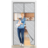 1 x Brand New CWEEN CLU magnetic thermal curtain for doors 100x200 cm, with transparent windows. Gray - RRP €28.22