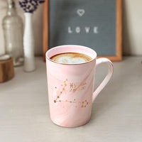 1 x RAW Customer Returns Joymaking Coffee Cup - Pisces - Personalized Constellation Cup Gift for Girlfriend Boyfriend for Birthdays Christmas, Pisces - 400ml Pink - RRP €17.14