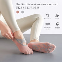 13 x Brand New TSHAOUN 2 Pairs Non-slip Yoga Socks for Women, Sports Socks for Women, Non-Slip Cotton Socks for Yoga, Pilates, Pure Barre, Dance, Fitness, Barefoot Dancing, UK 3-8 EUR 36-38 - RRP €115.18