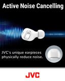 1 x RAW Customer Returns JVC HA-Z330T-W - Compact True Wireless Earbuds, Active Noise Cancelling, Lightweight, Stylish Design, BT 5.2, IPX4 , 21 Hours Playtime, Low Latency Mode for Gaming, White , In-Ear - RRP €74.15