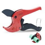 1 x RAW Customer Returns CCLIFE pvc pipe cutter for plastic pipes, plastic pipe cutter with ratchets 42mm from PVC PE PP PEX PPR - RRP €10.99