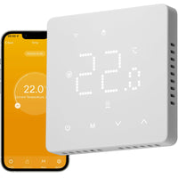 1 x RAW Customer Returns Beok Thermostat Heating Digital For Gas Boiler, Thermostat Underfloor Heating Smart WiFi Room Thermostat Compatible Alexa Google Home Tuya Smart Life, 3A TGM50WIFI-WPB White - RRP €45.99