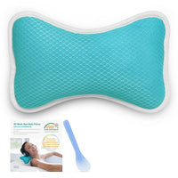 1 x RAW Customer Returns CoastaCloud bath pillow with 2 suction cups, neck pillow made of polyester, quick drying, easy to clean - comfort bath pillow, blue - RRP €19.99