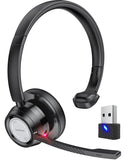 1 x RAW Customer Returns Link Dream Bluetooth Headset with Microphone USB Dongle - Wireless with Noise Cancellation 20 Hours Talk Time, Mic Mute A standard for call centers, Zoom, Teams, Skype and much more - RRP €39.99