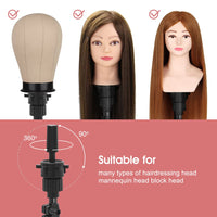 1 x RAW Customer Returns DanseeMeibr Plus Doll Head Stand, Practice Head Stand Reverse Foldable Tripod Adjustable Wig Stand Practice Head Tripod - RRP €20.98