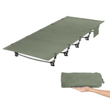 1 x RAW Customer Returns Leogreen Ultra Light Camp Bed Camping Bed Folding Bed, Portable Compact, 192x70x17cm, Load Capacity up to 150kg, for Outdoor Travel, Base Camp, Hiking, Mountaineering, Light Backpacking, Dark Green - RRP €74.99