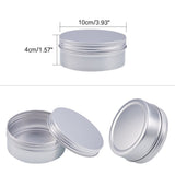 1 x RAW Customer Returns BENECREAT 5 pieces 250 ml aluminum tin jars, round aluminum tin cans, cosmetic containers with screw lids for DIY craft salve candle travel storage-platinum - RRP €18.53