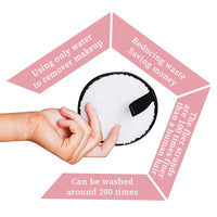 21 x Brand New Pcs Cotton Washable Makeup Remover Pads with Pink Cosmetic Headband, XCOZU Makeup Remover Pads Washable Makeup Remover Wipes Reusable Microfiber Makeup Remover Pads black white brown  - RRP €327.6