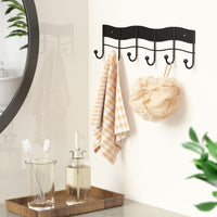 6 x Brand New Coat rack black 2 pieces music note coat rack modern - coat hooks rod wall - RRP €144.0