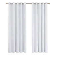 1 x RAW Customer Returns Deconovo Curtains Opaque Blackout Curtain Cold Protection Curtain Opaque Curtain, 229 x 168 cm Height x Width , Silver Grey, Set of 2 - RRP €54.95