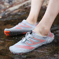 1 x RAW Customer Returns Sixspace bathing shoes men women beach shoes trail running shoes outdoor indoor training fitness shoes hiking forest beach street running shoes walking shoes quick drying aqua shoes, gray 44 EU - RRP €21.77