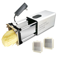 1 x RAW Customer Returns Fstcrt Electric French Fries Cutter, Potato Cutter, French Fries, French Fries Cutter Device, Potato Cutter, Equipped with 1 2 Inch and 3 8 Inch Blades, Suitable for Potatoes, Carrots, Cucumbers, etc - RRP €129.99