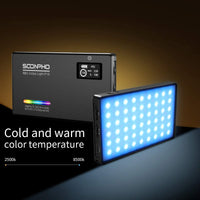 1 x RAW Customer Returns RGB Light Photography, LED Video Light Aluminum CRI97 LED Video Light 2500K-8500K 360 Full Color LED Video Light Mini for Video Conference YouTube Photography Vlogs DSLR Camera - RRP €43.36