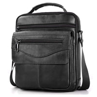 1 x RAW Customer Returns SPAHER Large Shoulder Bag Genuine Leather Handbag Multipocket Men s Shoulder Crossbody Messenger Bag - RRP €37.34