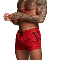 1 x RAW Customer Returns TMEOG swim shorts for men, swim shorts short swim trunks men swimming trunks boxer swim pants water sports shorts quick-drying swim shorts with zipper light red  - RRP €20.99