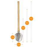 1 x RAW Customer Returns Iceberk folding spade with 12 functions Extremely stable, multifunctional outdoor spade with adjustable blade for working in the garden or when camping - RRP €39.99