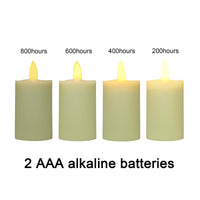 4 x RAW Customer Returns yucanucax 6 ivory tea lights with remote control emits yellow light with max 800hours by 2 AAA batteries not included for indoor use, - RRP €56.44