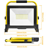 1 x RAW Customer Returns RIGIDON 75W LED construction spotlight, 7500LM portable LED work light, LED spotlight work light with plug, IP66 construction spotlight, for workshop construction site garage garden, 6000K - RRP €29.99