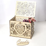 3 x Brand New SOUJOY Wedding Card Box, Rustic Wooden Wedding Gift Money Box Holder with Lock and Card Sign, DIY Envelope Gift Card Container - RRP €27.18