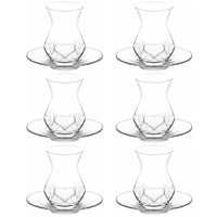 1 x RAW Customer Returns Lav Turkish tea glasses set ALYA 165ml 12-piece 6 person set  - RRP €17.64