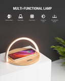 1 x RAW Customer Returns COLSUR Table Lamp Wireless with 15W Wireless Charger, 3-in-1 Bedside Lamp with USB-C Quick Charge and 3 Level Brightness, Touch Dimmable and Smartphone Holder for Living Room Bedroom - RRP €29.99