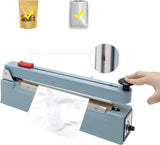 1 x RAW Customer Returns Hanchen Heat Sealer with Cutter 200mm 7.8 inch Heat Sealing Machine Impulse Heat Sealer 310W for Nonwoven Mylar Bag Kraft Paper Bag Heat Sealing Material 220V - RRP €139.0