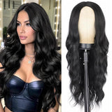 1 x RAW Customer Returns PORSMEER Wigs Women s Long Black Curly Wavy Wigs Synthetic Heat Resistant Natural Hair for Women Everyday Cosplay Costume Party Halloween Carnival Black Wigs 26 inches - RRP €23.98