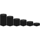 1 x RAW Customer Returns BELLE VOUS Pack of 6 Black Hexagon Decorative Column Wooden Pedestal Wooden Displays - Vintage Decorative Wooden Block for Shelves Countertops - Base for Sculptures, Jewelry, Figures, Cupcakes Desserts - RRP €29.44