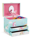 1 x RAW Customer Returns Jewelkeeper Musical Unicorn Jewelery Box with Glitter Rainbow Stars Two Drawers - Protects Treasures, Encourages Creativity - The Beautiful Dreamer Melody - RRP €29.5