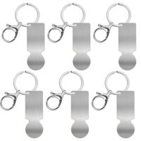 4 x Brand New Pack of 6 shopping cart removers, shopping cart chip stainless steel removable shopping cart chip shopping chip key ring with snap fastener for all shopping carts - RRP €81.6