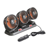 1 x RAW Customer Returns TOTMOX Circulator of air refrigeration lectrique three t tes Ventilateur automatique rotatif 360 Ventilateur de refroidissement de voiture portable for Berlin SUV RV Bateau Camion - RRP €32.4