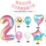 7 x Brand New iWheat Balloon 50th Birthday Pink, Decoration 50th Birthday Girl, Birthday Decoration 50 Years Girl, Giant Foil Balloon Number 50, Happy Birthday Banner Colorful Foil Balloon Number 50 for Children Girls - RRP €134.4