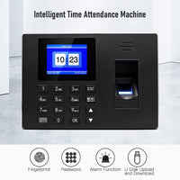 1 x RAW Customer Returns Bisofice Biometric Fingerprint Attendance Machine Fingerprint Password ID, Employee Check-in Recorder with 2.4 inch Display Multi-Language Support - RRP €39.98