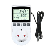 1 x RAW Customer Returns Weytoll Digital Temperature Controller Hermostat Timer Socket Heating Cooling 220V Temperature Detector LCD Screen for Greenhouse, Aquarium, Terrarium, Reptiles - RRP €17.1