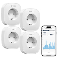 1 x RAW Customer Returns GNCC Wi-Fi Smart Socket with Power Consumption Control and Voice Control, Smart Socket Works with Alexa Google Home, 2.4GHz WiFi Only, 16A 3680W, 4pcs - RRP €25.2