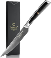 1 x RAW Customer Returns Sunnecko 12.7cm Damascus Steak Knife - Professional Damascus Knife Damascus Knife Sharp Knife with Ergonomic Handle Steak Knife - RRP €39.99