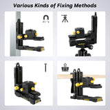 1 x RAW Customer Returns Enventor fine adjustment bracket for cross line laser with adjustable clip, 360 adjustable base, multifunctional magnetic swivel base with 1 4 -20 external thread, height adjustment PV11  - RRP €34.99