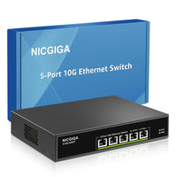 1 x RAW Customer Returns NICGIGA 8 Port 2.5G Ethernet Switch with 10G SFP Uplink, Unmanaged 2.5Gb Network Switch, Plug Play, Desktop Wall-Mount, Fanless Metal Design. - RRP €54.35