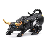 9 x Brand New Irayin Bull Decoration, Mechanical Wall Street Bull Resin Statue, Financial Broker Gift, Modern Decorative Figures, Decoration for Living Room, Bedroom, Study, Wine Cabinet, Office Black  - RRP €263.07