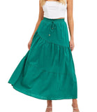 1 x Brand New Vcindai Women s Summer Maxi Skirt Long Summer Skirt High Waist Skirt A-Line Skirts - RRP €24.18