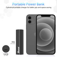 1 x RAW Customer Returns BONAI Small Power Bank 5800mAh External Battery Mobile Phone Portable Charger Mini Portable Charger Lightweight Power Bank for iPhone 13 Pro Max,12,11,XR,XS,X,SE,8 Plus,8,7,6,5,4s,Samsung Phones-Black - RRP €15.16