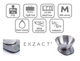 2 x RAW Customer Returns Exzact Digital Kitchen Scale in Stainless Steel - Scale with Removable Bowl - Tare Function - Max Capacity 5 kgs - Electronic Kitchen Scale - RRP €39.98