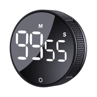 1 x RAW Customer Returns Digital Kitchen Timer, Magnetic Countdown, Large LED Display Countdown for Kitchen in Fitness Class, Cooking, Learning, Easy for Kids and Elderly, Black - RRP €19.99