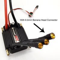 1 x RAW Customer Returns FLYCOLOR 150A ESC 2-6S Waterproof Brushless Electronic Speed Controller with 5.5V 5A BEC and XT90 6.0mm Banana Head Connector for Model Ship RC Boat - RRP €83.7