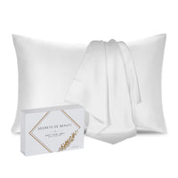 1 x RAW Customer Returns 100 Natural Mulberry Silk Pillowcase 22 Momme Grade 6A Organic Sensitive Skin - Afro - Curly Hair - Anti-Hair Loss - Perfect Gift 40x60cm - White  - RRP €39.9