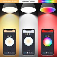 1 x RAW Customer Returns Aoycocr GU10 Smart LED Lamp Alexa Light Bulbs RGBCW, WiFi Smart Home Bluetooth Lamps, 50W Warm White Light, Music Dimmable, Smart Life App, Compatible with Amazon Alexa Echo Dot Google Home, 4PACK - RRP €27.42