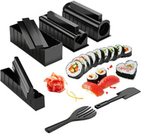 1 x RAW Customer Returns Sushi Maker Kit, AGPTEK 11-piece complete sushi making kit, 5 shapes DIY sushi making set with high-quality sushi knife, perfect for sushi DIY and as a gift - REUSABLE  - RRP €19.99