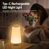 1 x RAW Customer Returns Hyted LED bedside lamp with memory function and touch dimmability, night light for children with 13 colors 5 brightness levels, USB C rechargeable atmosphere night lamp for bedroom, children s room - RRP €16.59